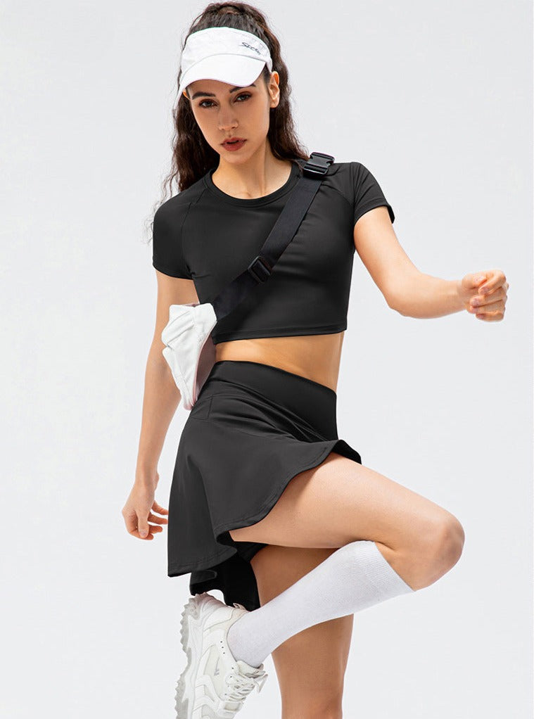 Sienna | Sportig tenniskjol med integrerade shorts