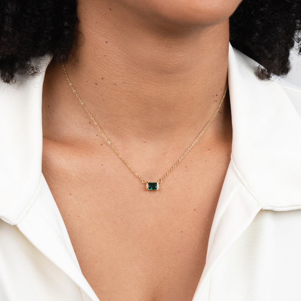 Vestiva | Moni Grön Emerald Halsband