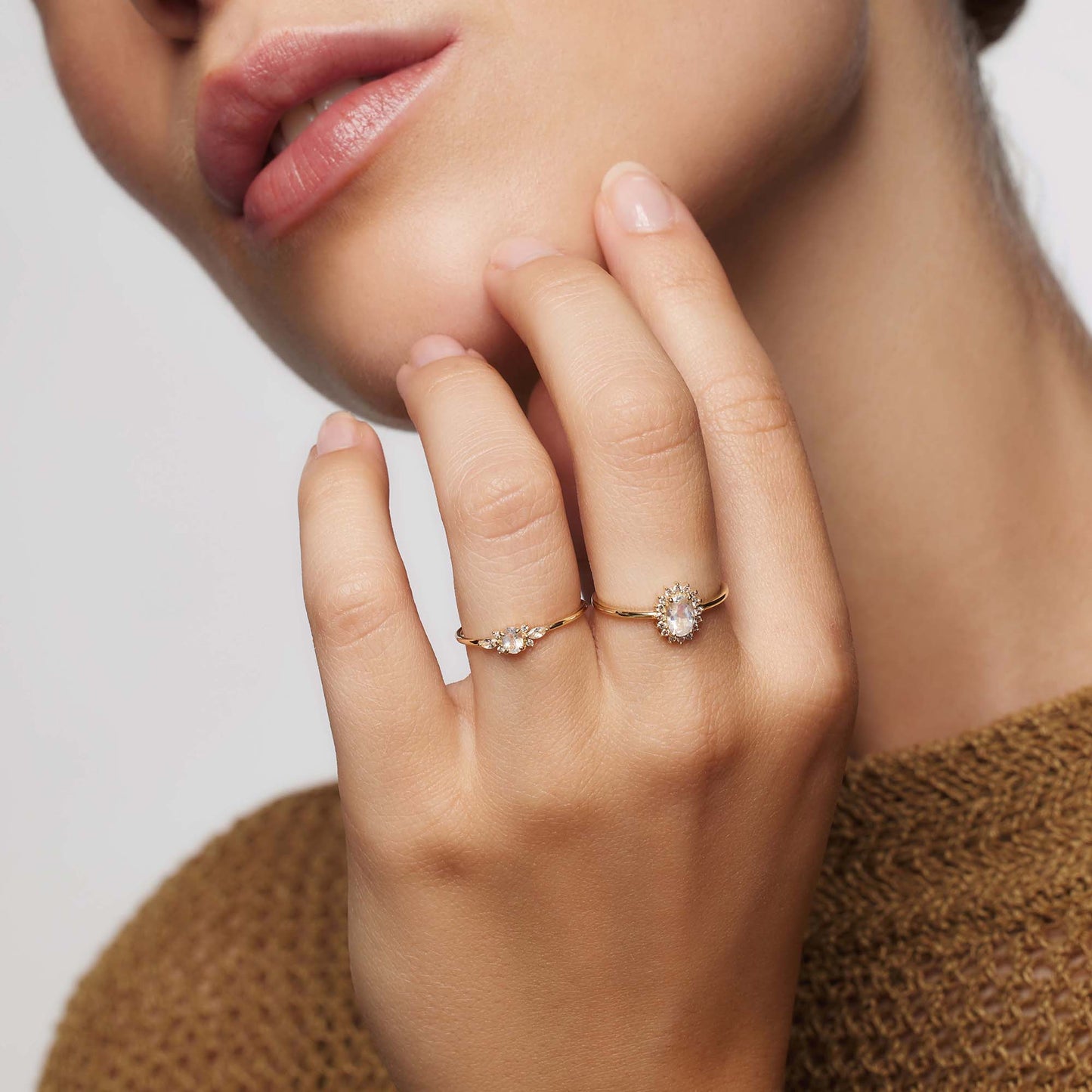 Vestiva | Månsten Muse ring i guld