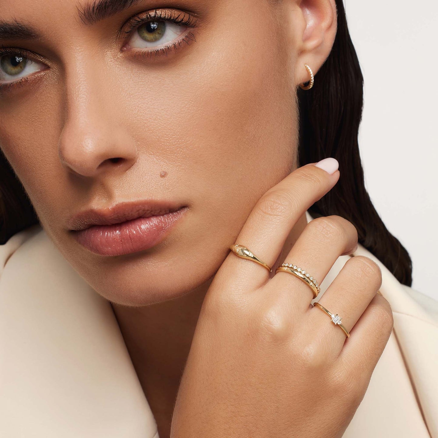 Vestiva | Diamant kupolring i guld