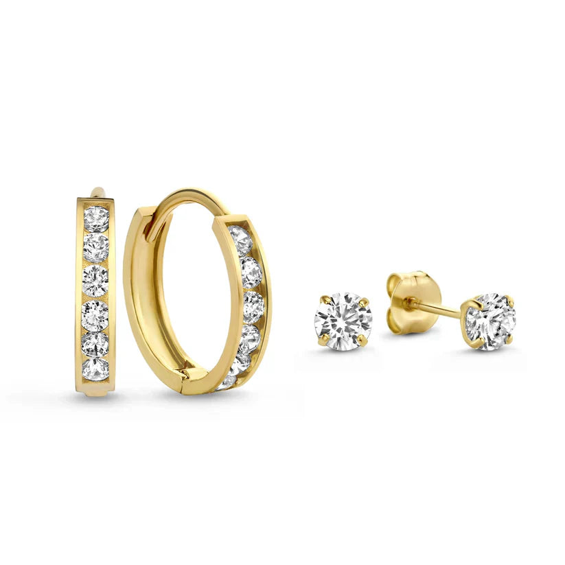Vestiva | Dara Brillane hängande set i guld