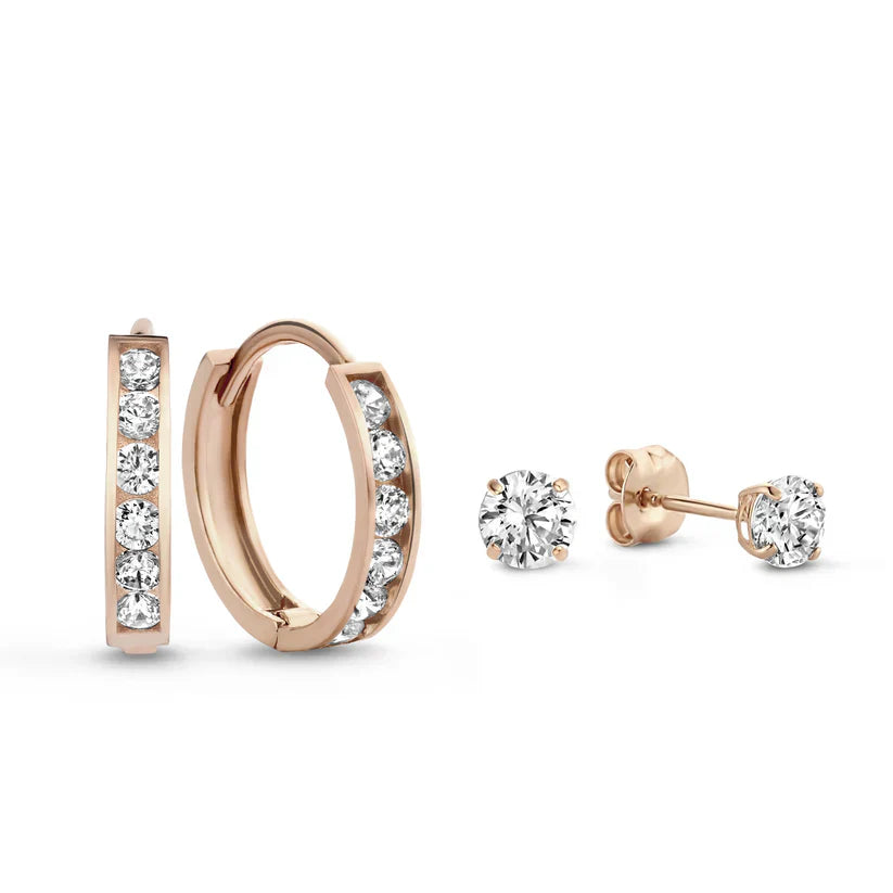 Vestiva | Dara Brillane hängande set i guld