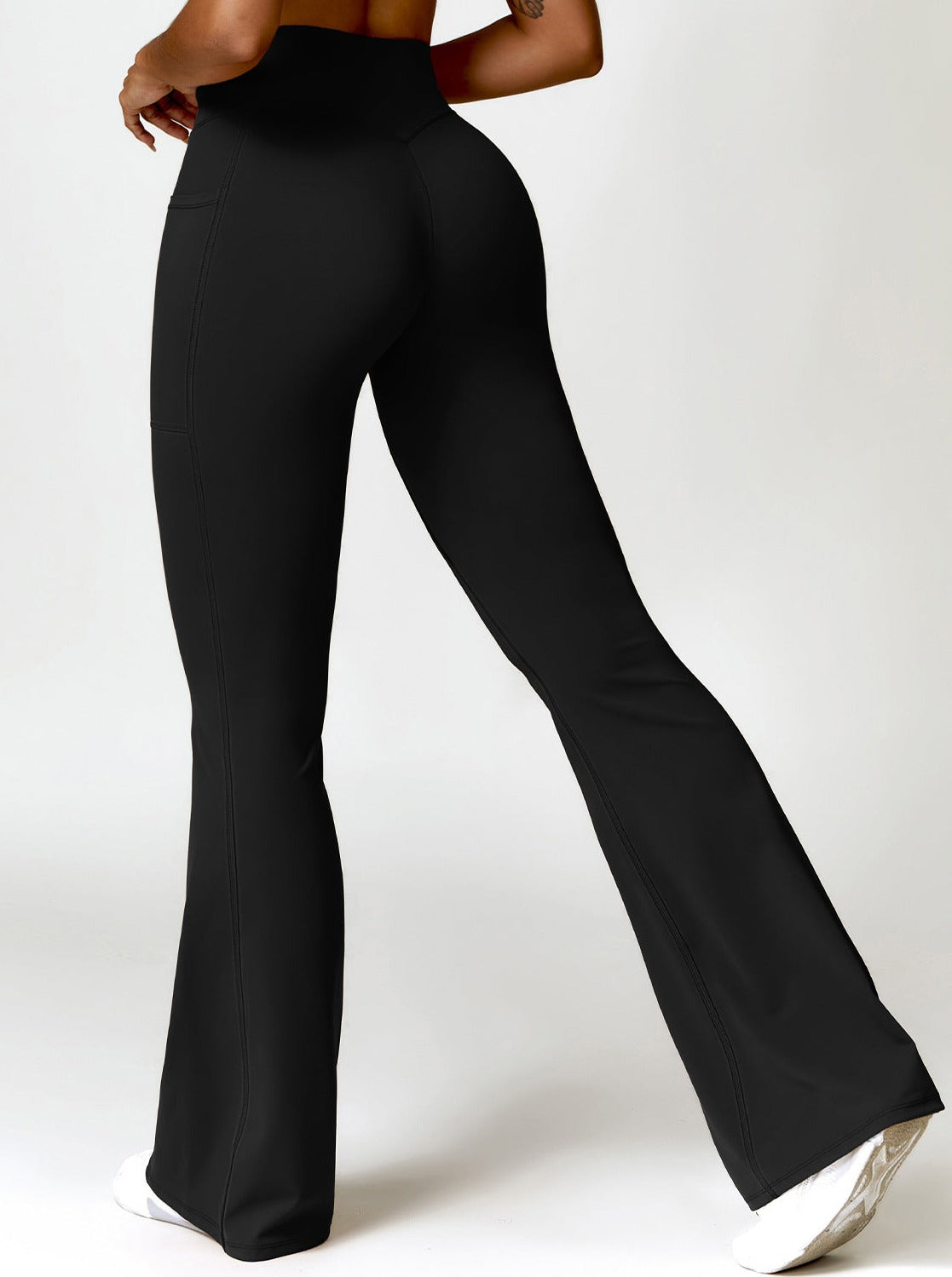 Elena | Bootcut-leggings med hög midja och fickor