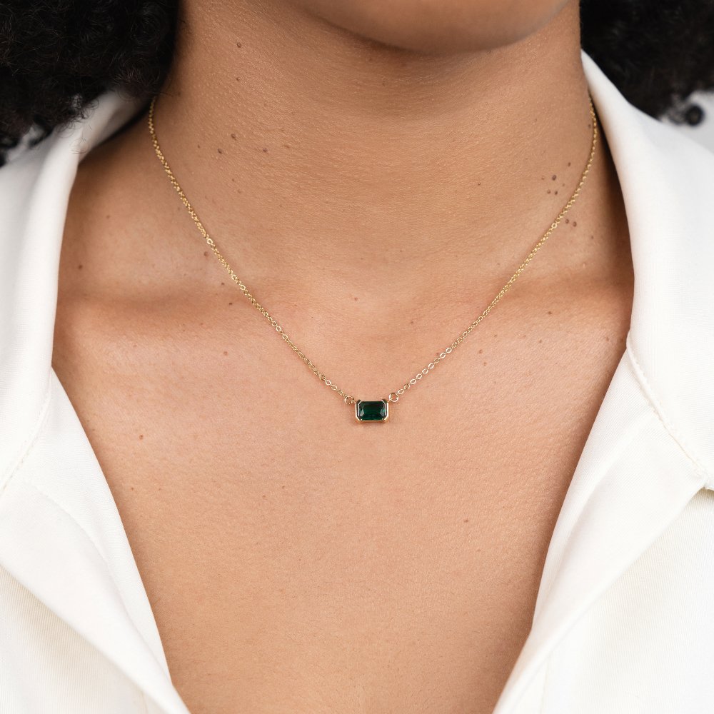 Vestiva | Moni Grön Emerald Halsband