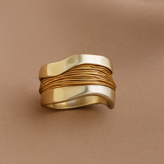 Vestiva | Silver Guldtrådar Ring 