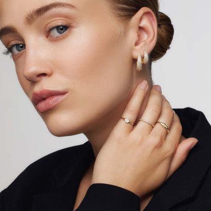 Vestiva | Diamant kupolring i guld