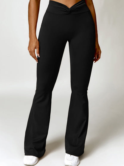 Elena | Bootcut-leggings med hög midja och fickor