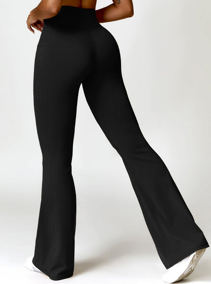 Elena | Bootcut-leggings med hög midja och fickor