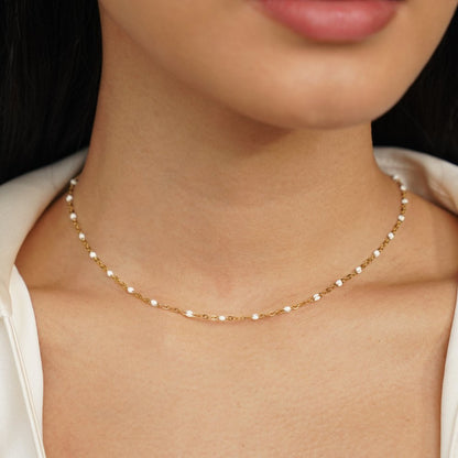 Vestiva | Ren Vit pärlhalsband